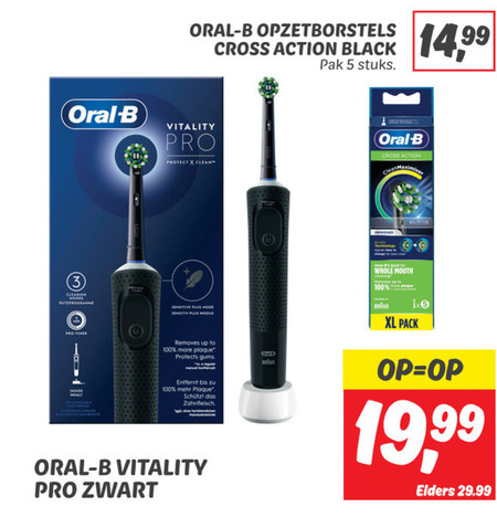 Braun Oral-B   opzetborstel, electrische tandenborstel folder aanbieding bij  Dekamarkt - details