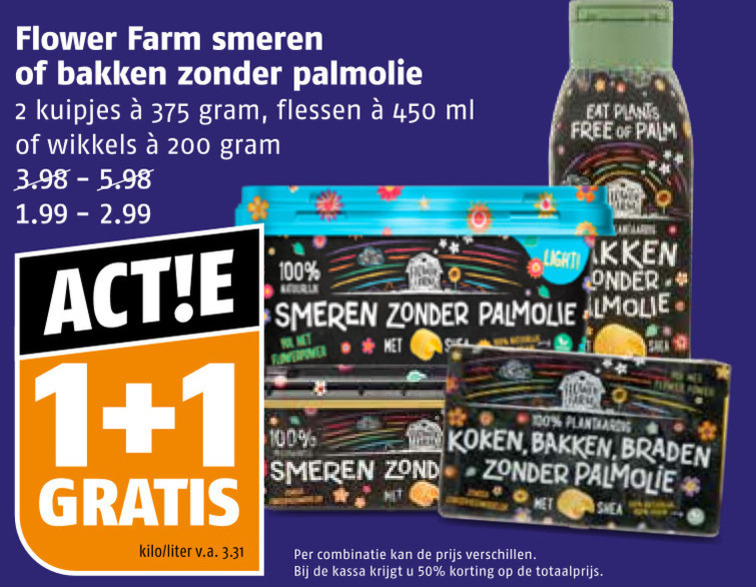 Flower Farm   olie en vetten folder aanbieding bij  Poiesz - details