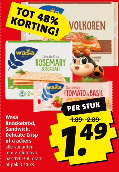 Wasa   crackers folder aanbieding bij  Boni - details