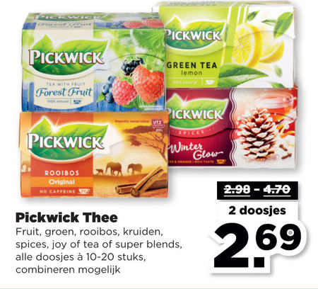 Pickwick   thee folder aanbieding bij  Plus Vandaag - details