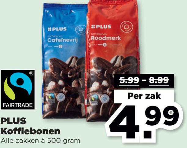 Plus Huismerk   koffiebonen folder aanbieding bij  Plus Vandaag - details