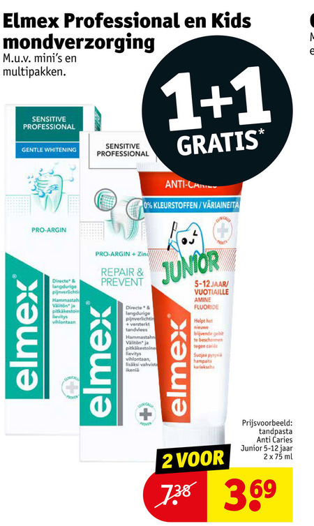 Elmex   tandpasta folder aanbieding bij  Kruidvat - details