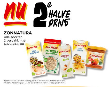 Zonnatura   muesli, thee folder aanbieding bij  Jumbo - details