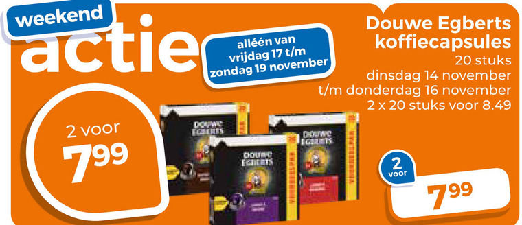 Douwe Egberts   koffiecups folder aanbieding bij  Trekpleister - details