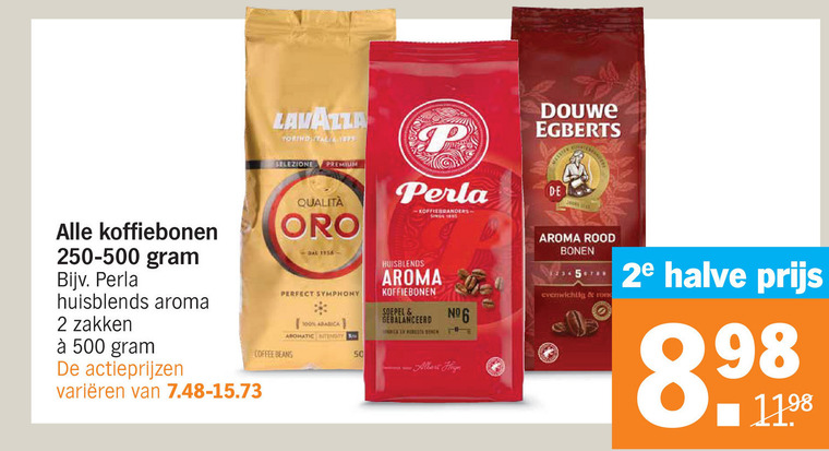 Perla   koffiebonen folder aanbieding bij  Albert Heijn - details