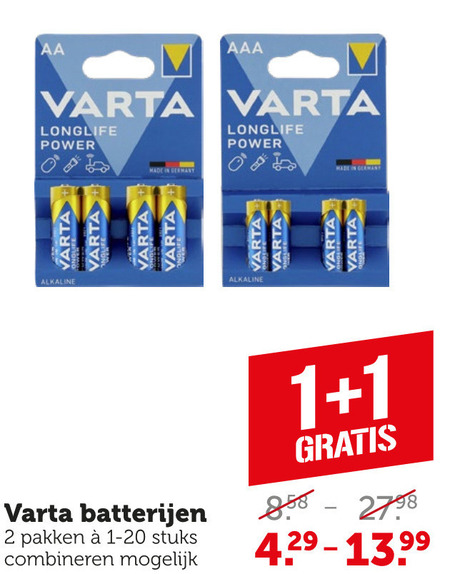 Varta   batterij folder aanbieding bij  Coop - details