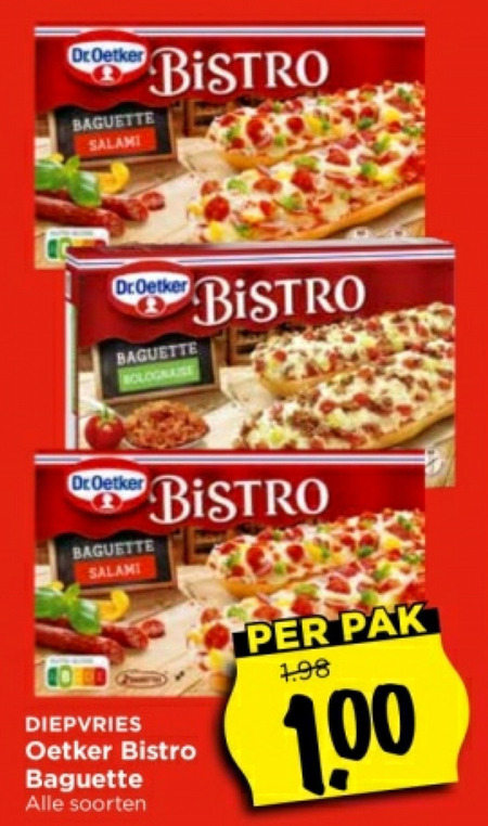 Dr Oetker   belegd stokbrood folder aanbieding bij  Vomar - details