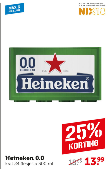Heineken 0.0   krat bier folder aanbieding bij  Coop - details