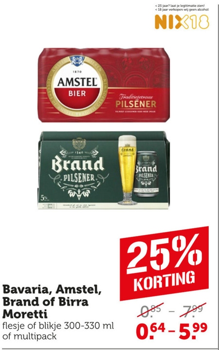Amstel   blikje bier folder aanbieding bij  Coop - details
