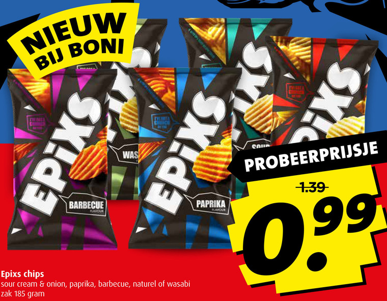 Epixs chips folder aanbieding bij Boni details