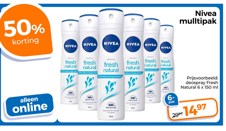 Nivea   deodorant folder aanbieding bij  Trekpleister - details