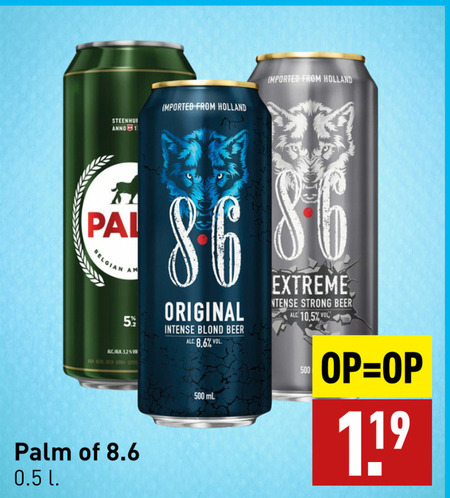 Palm Speciale   speciaalbier, blikje bier folder aanbieding bij  Aldi - details
