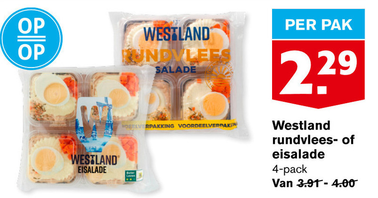 Westland   salade folder aanbieding bij  Hoogvliet - details