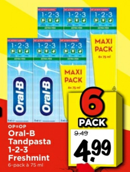 Oral-B   tandpasta folder aanbieding bij  Vomar - details