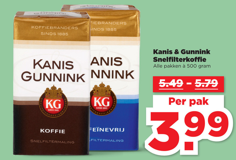 Kanis en Gunnink koffie folder aanbieding bij Plus Vandaag details