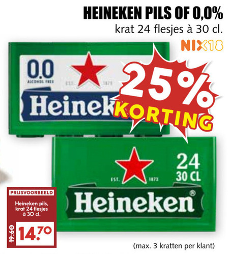 Heineken   krat bier folder aanbieding bij  MCD Supermarkt Basis - details