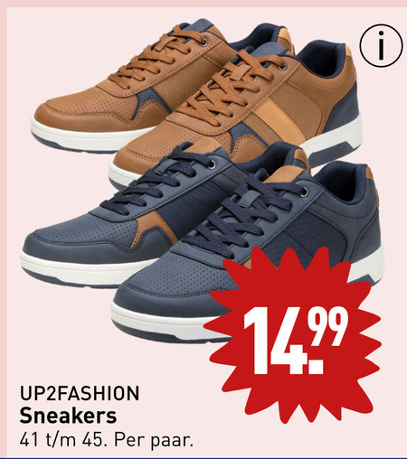 heren sneakers folder aanbieding bij Aldi details