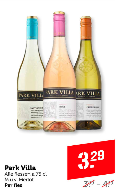 Park Villa   witte wijn, rode wijn folder aanbieding bij  Coop - details