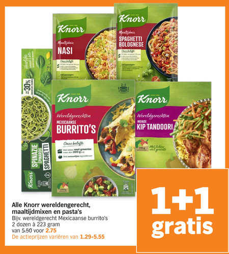 Knorr   maaltijdmix folder aanbieding bij  Albert Heijn - details