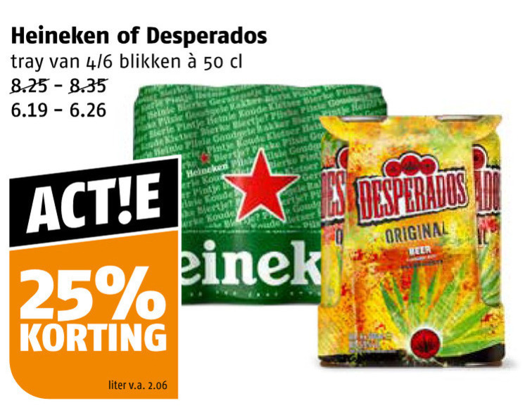 Desperados   speciaalbier, blikje bier folder aanbieding bij  Poiesz - details