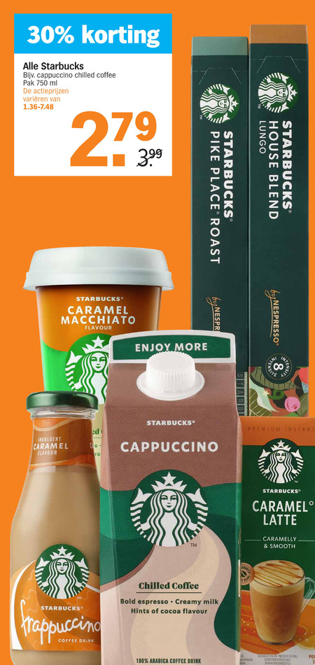 Starbucks   koffiebonen, dolce gusto capsules folder aanbieding bij  Albert Heijn - details