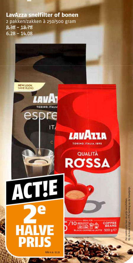 Lavazza   koffie, koffiebonen folder aanbieding bij  Poiesz - details