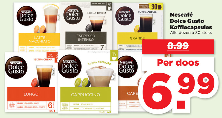Nescafe   dolce gusto capsules folder aanbieding bij  Plus - details