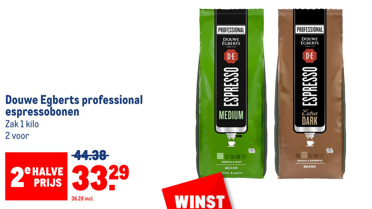 Douwe Egberts   koffiebonen folder aanbieding bij  Makro - details