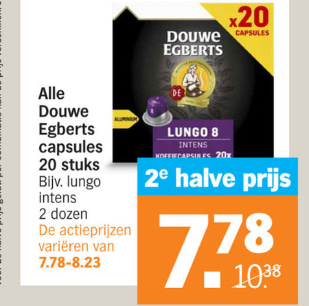 Douwe Egberts   koffiecups folder aanbieding bij  Albert Heijn - details