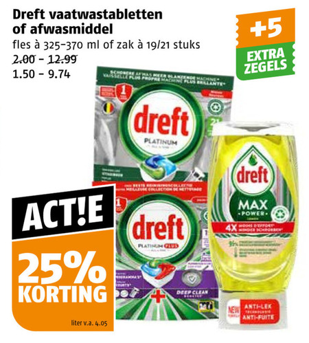 Dreft   vaatwasmiddel, afwasmiddel folder aanbieding bij  Poiesz - details