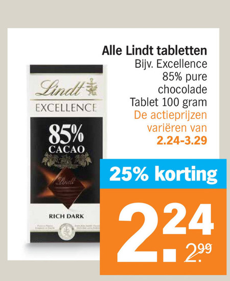 Lindt   chocolade folder aanbieding bij  Albert&nbsp;Heijn - details