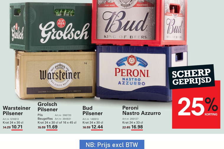 Bud   krat bier folder aanbieding bij  Sligro - details