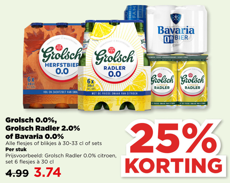 Grolsch   alcoholvrij bier folder aanbieding bij  Plus - details