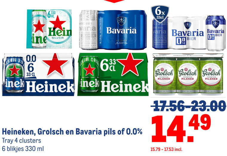 Grolsch   blikje bier folder aanbieding bij  Makro - details