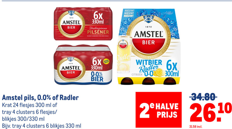 Amstel   radler bier, blikje bier folder aanbieding bij  Makro - details