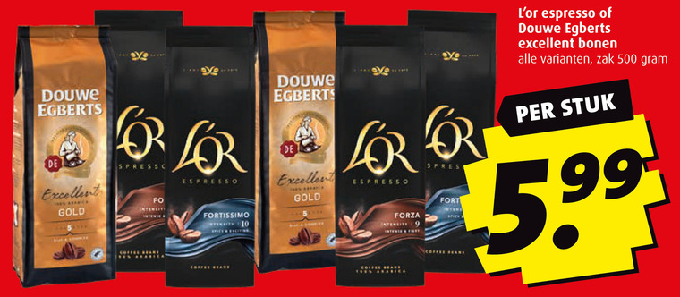 Douwe Egberts L Or   koffiebonen folder aanbieding bij  Boni - details