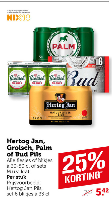Hertog Jan   blikje bier folder aanbieding bij  Coop - details