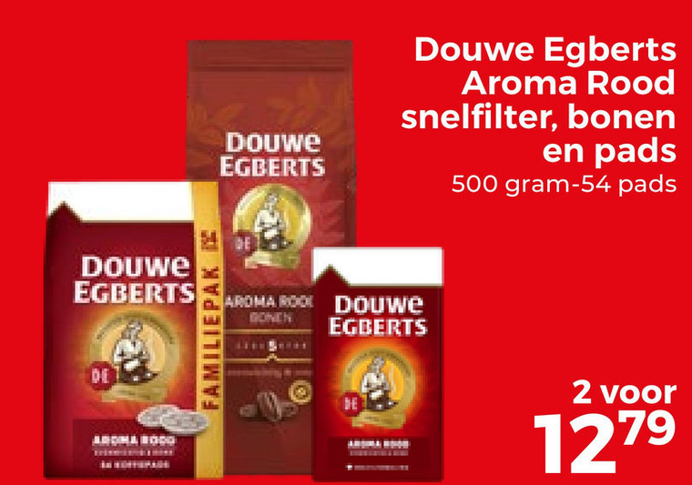 Douwe Egberts   koffiepad, koffiebonen folder aanbieding bij  Trekpleister - details