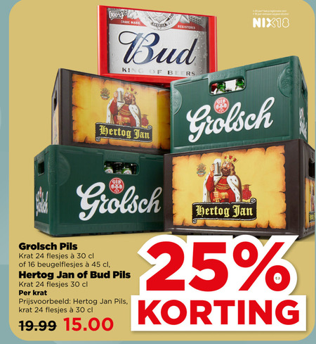 Grolsch   krat bier folder aanbieding bij  Plus - details