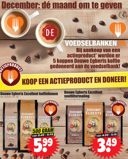 Douwe Egberts   koffiebonen, koffie folder aanbieding bij  Dirk - details