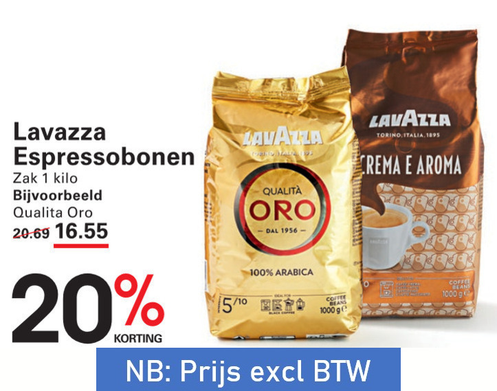 Lavazza   koffiebonen folder aanbieding bij  Sligro - details