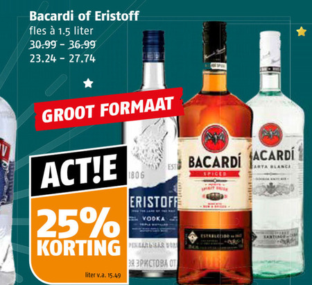 Bacardi   rum, wodka folder aanbieding bij  Poiesz - details