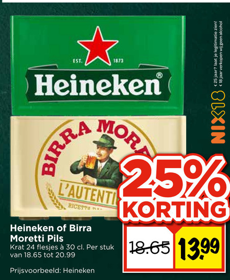 Birra Moretti   krat bier folder aanbieding bij  Vomar - details
