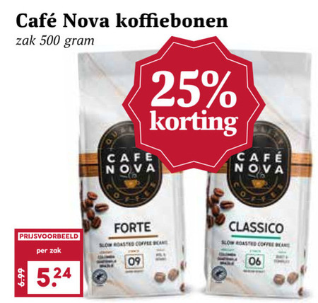Cafe Nova   koffiebonen folder aanbieding bij  Boons&nbsp;Markt - details