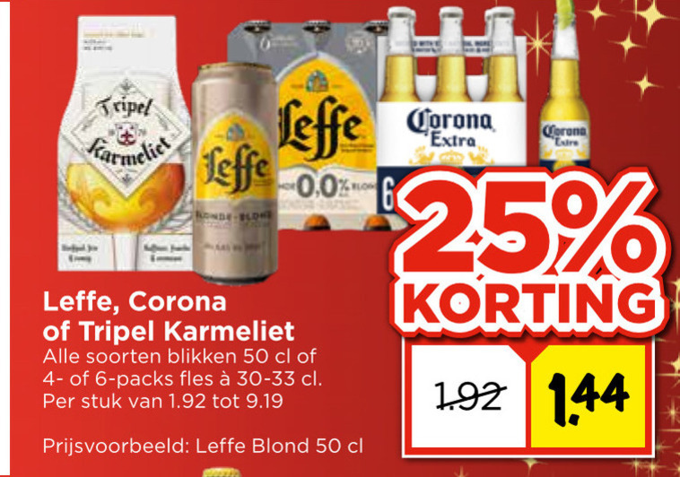 Leffe   blikje bier, speciaalbier folder aanbieding bij  Vomar - details