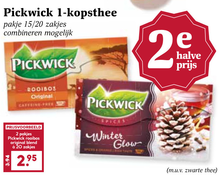 Pickwick   thee folder aanbieding bij  MCD Supermarkt Basis - details
