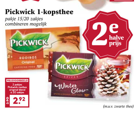 Pickwick   thee folder aanbieding bij  Boons Markt - details