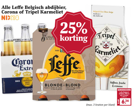 Corona   krat bier, blikje bier folder aanbieding bij  Boons Markt - details