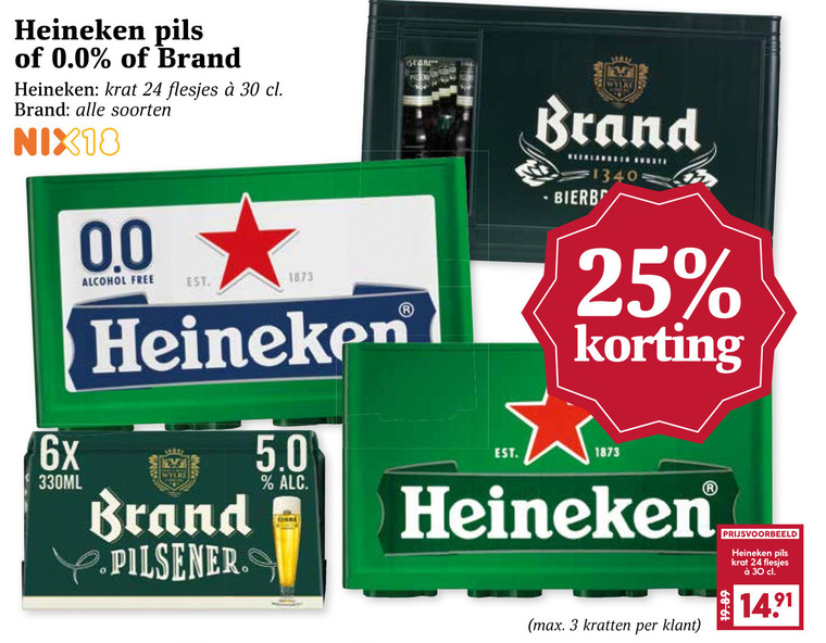 Heineken 0.0   krat bier, speciaalbier folder aanbieding bij  Boons Markt - details