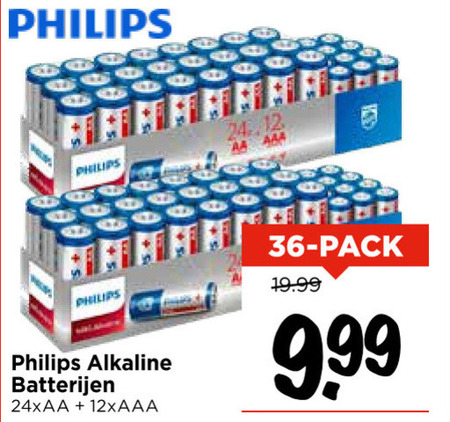 Philips   batterij folder aanbieding bij  Vomar - details